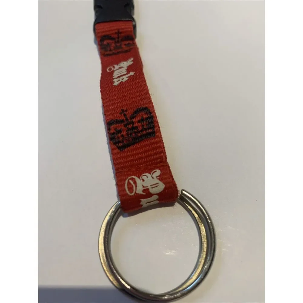 Street Punk Gothic‎ Americana Metal Tattoo Art Lanyard Red And Black
